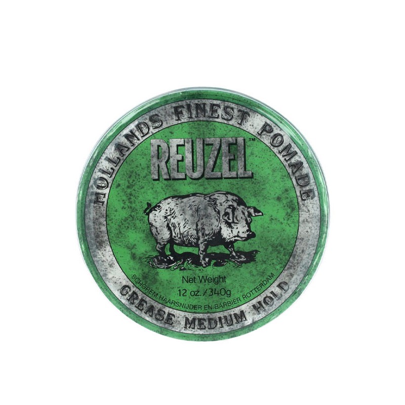1 - Green Grease Medium Hold 340gr uso salone