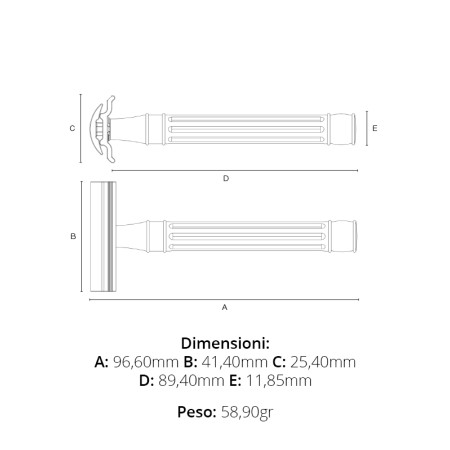 1 - Rasoio di sicurezza DESSGA5BL