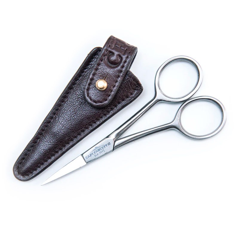1 - Grooming Scissors with Leather Pouch